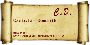 Czeisler Dominik névjegykártya
